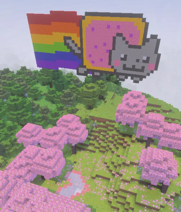 our minecraft world nyan cat